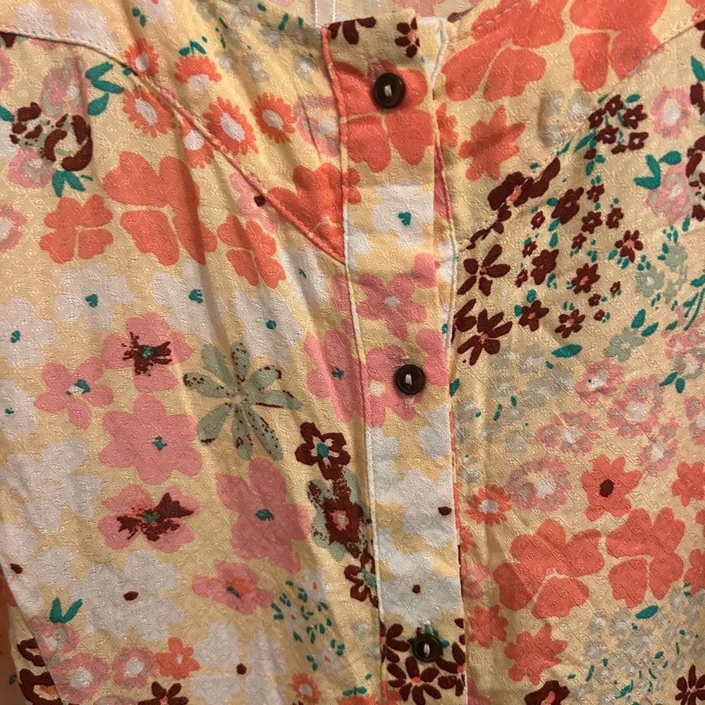 Brand new with tags! Free People Floral Mini Dress in Yellow and Orange - Picture 6 of 7
